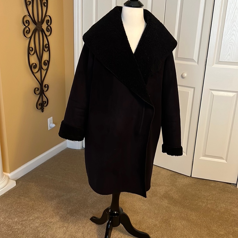 French Connection faux Sherling coat